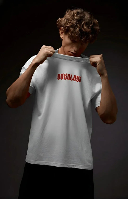Wild Spirit white Oversized Relaxed Fit T-shirt