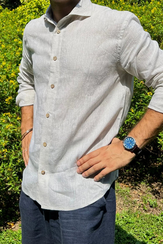 Old Money Linen Shirt (White)