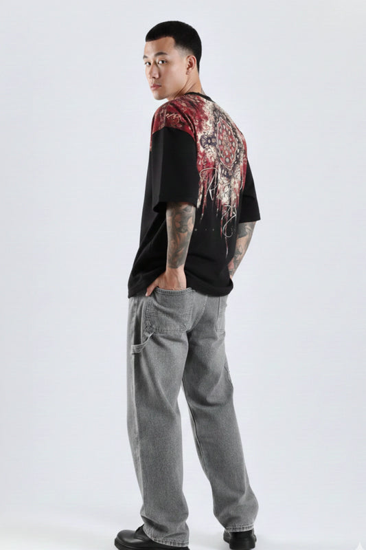 Carpedian Black Oversized Tshirt