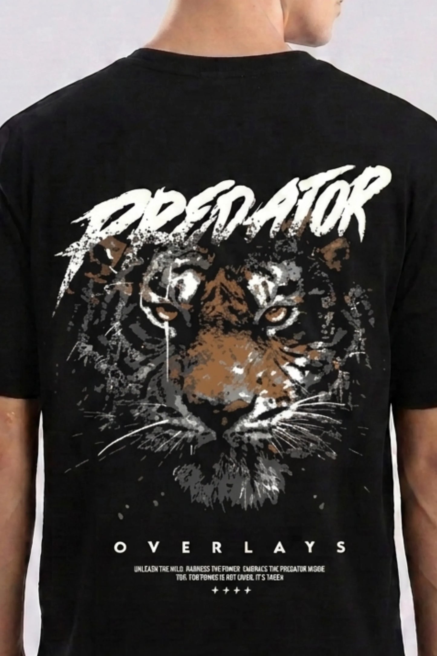 Predator Fury Black Oversized Relaxed Fit T-shirt
