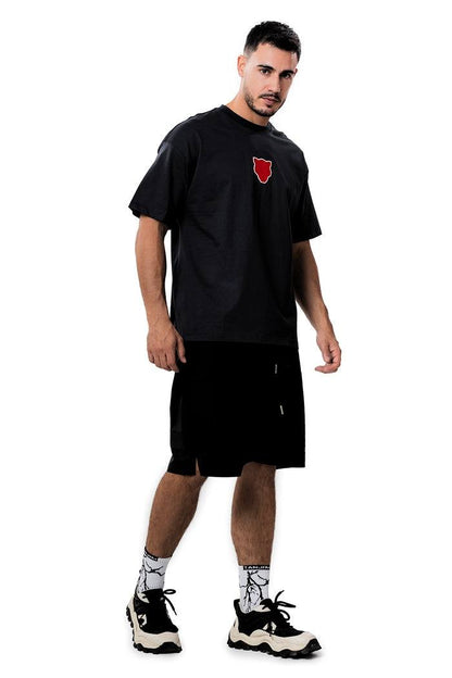 PANTHER DETAIL Oversized Relaxed Fit T-shirt