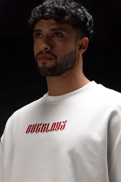 Wild Spirit white Oversized Relaxed Fit T-shirt