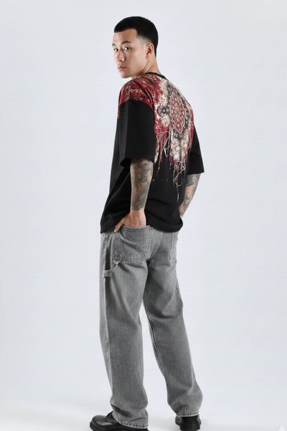 Carpedian Black Oversized Tshirt