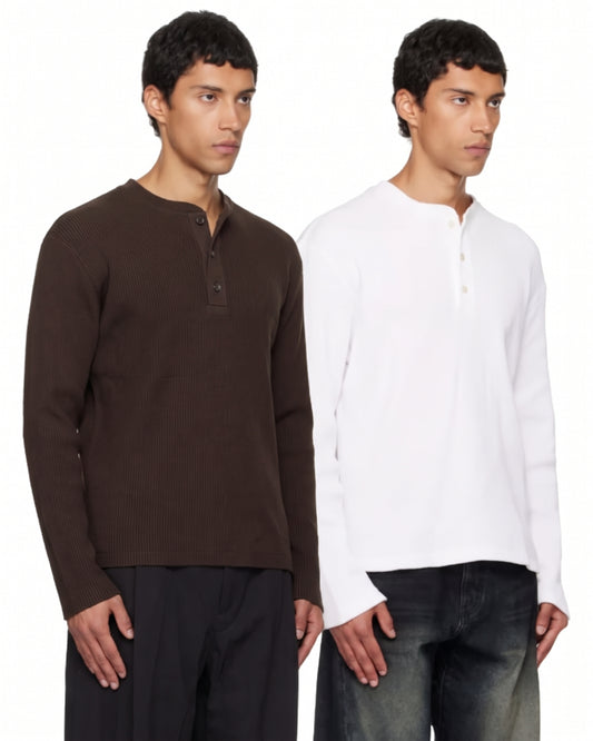 (COFFEE +WHITE) HENLEY COMBO