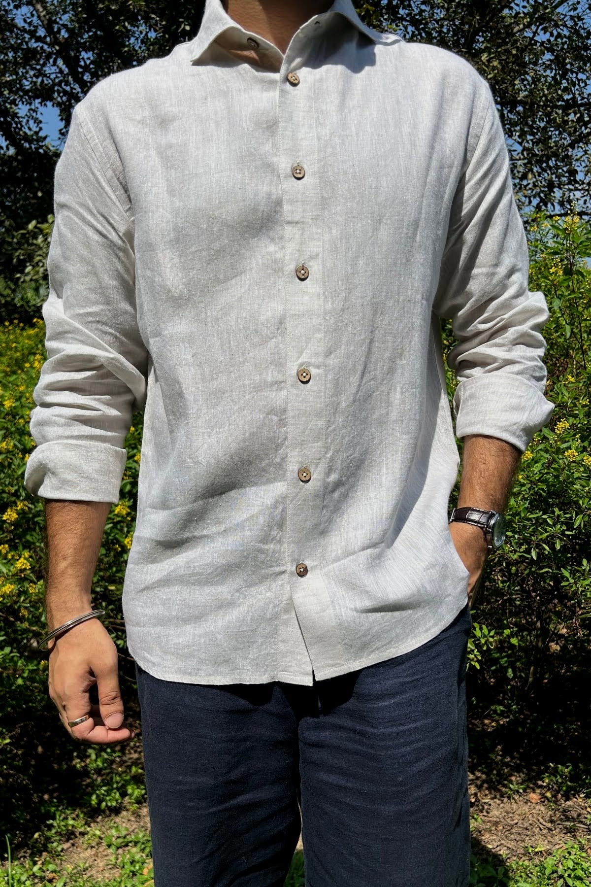 Old Money Linen Shirt (White)