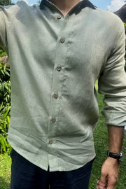 Old Money Linen Shirt (Mint Green)