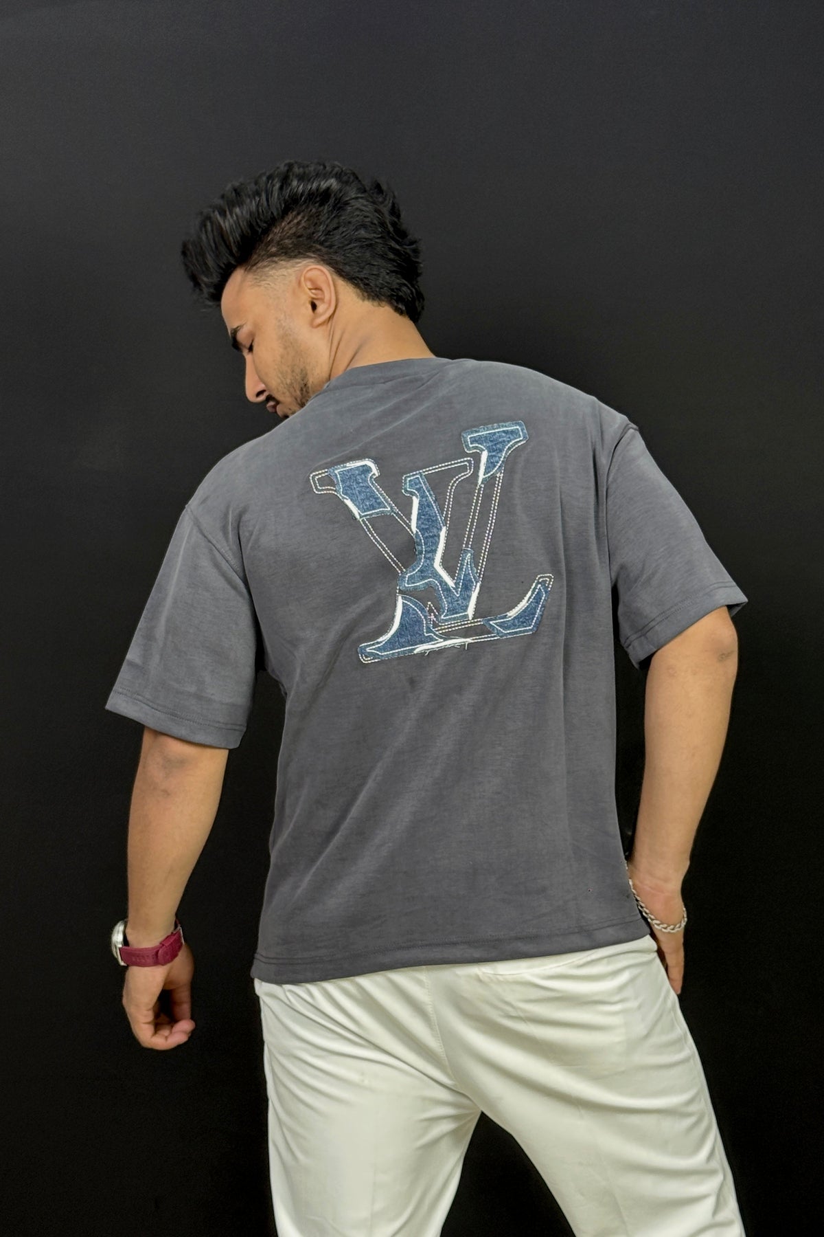 Premium China Imported Dropshoulder T-Shirt (Ash black)